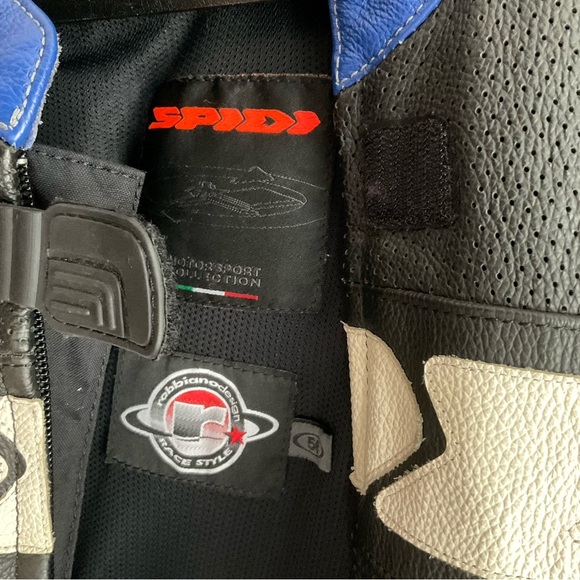 Spidi Men’s 54 Hydroback Black, White, Blue Fully Armored Ventilated Racing Suit - Picture 5 of 16